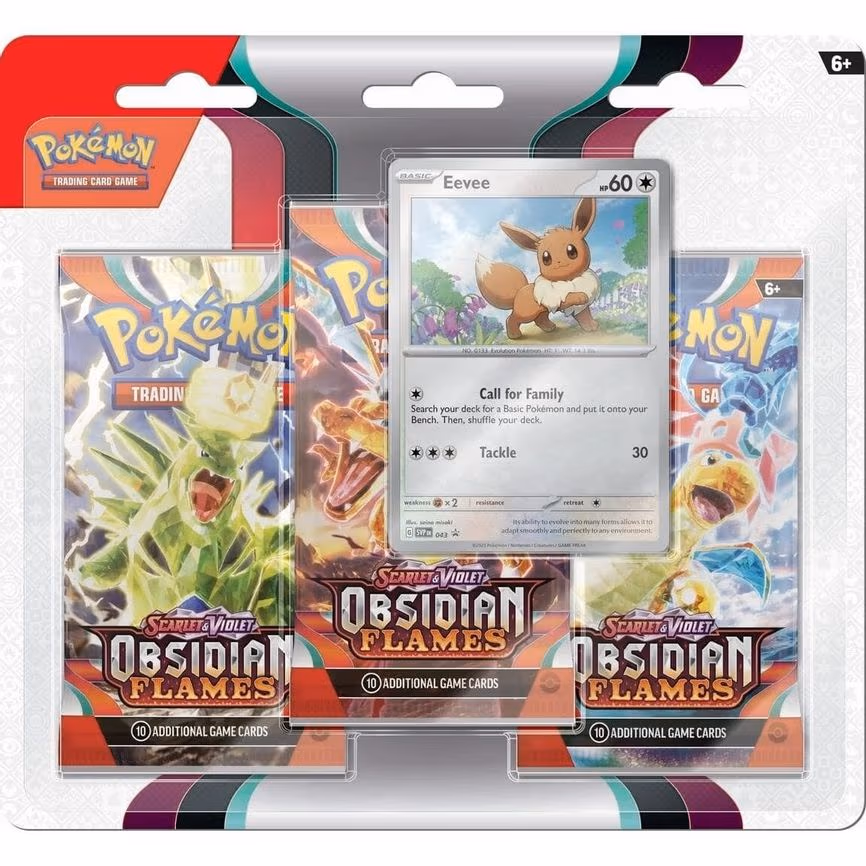 Obsidian Flames 3 Pack Blister [Eevee]