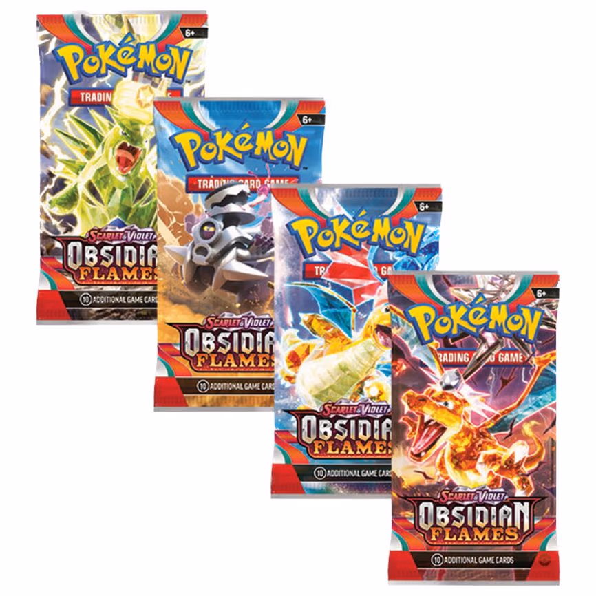 Obsidian Flames Booster Pack Art Bundle [Set of 4]