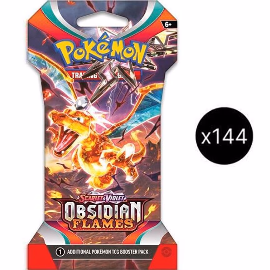 Obsidian Flames Sleeved Booster Pack Case