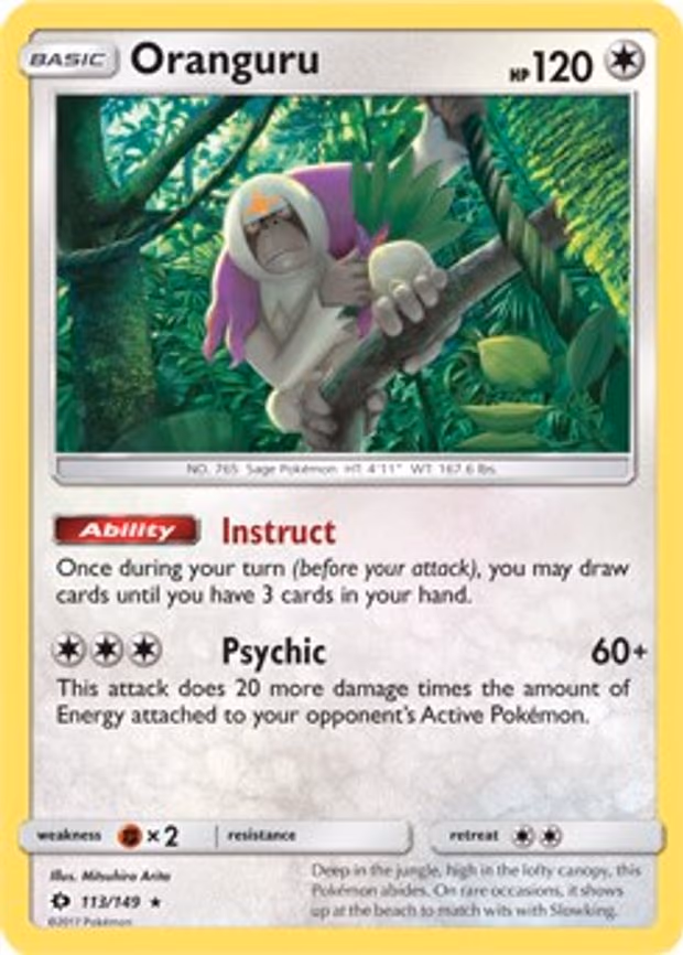 Oranguru - 113/149 (SM Base Set) - Rare (113/149)