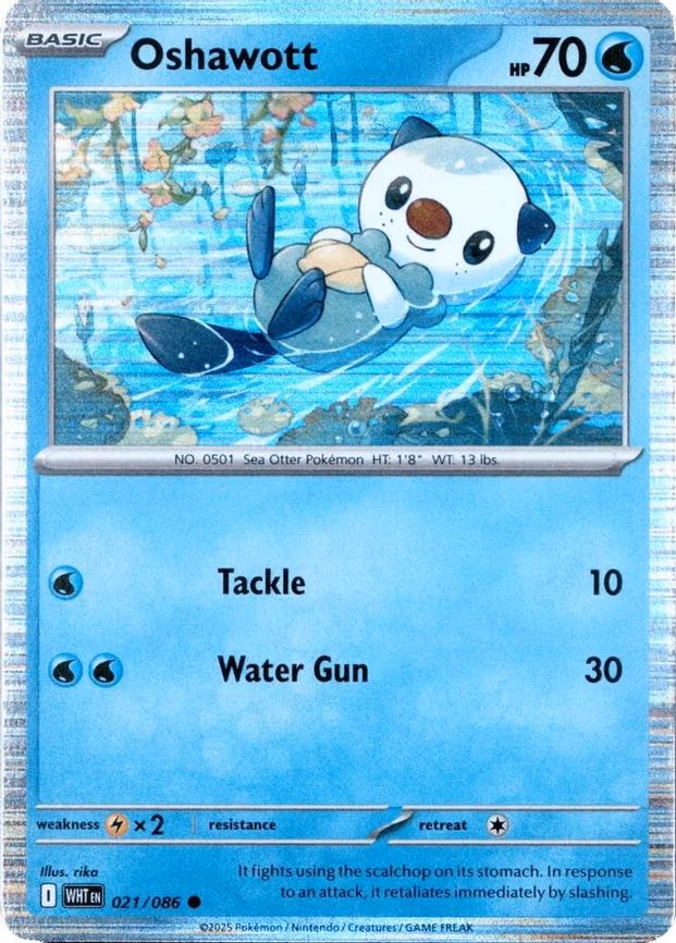 Oshawott - 021/086 (Unova Poster Collection) - Common (021/086)