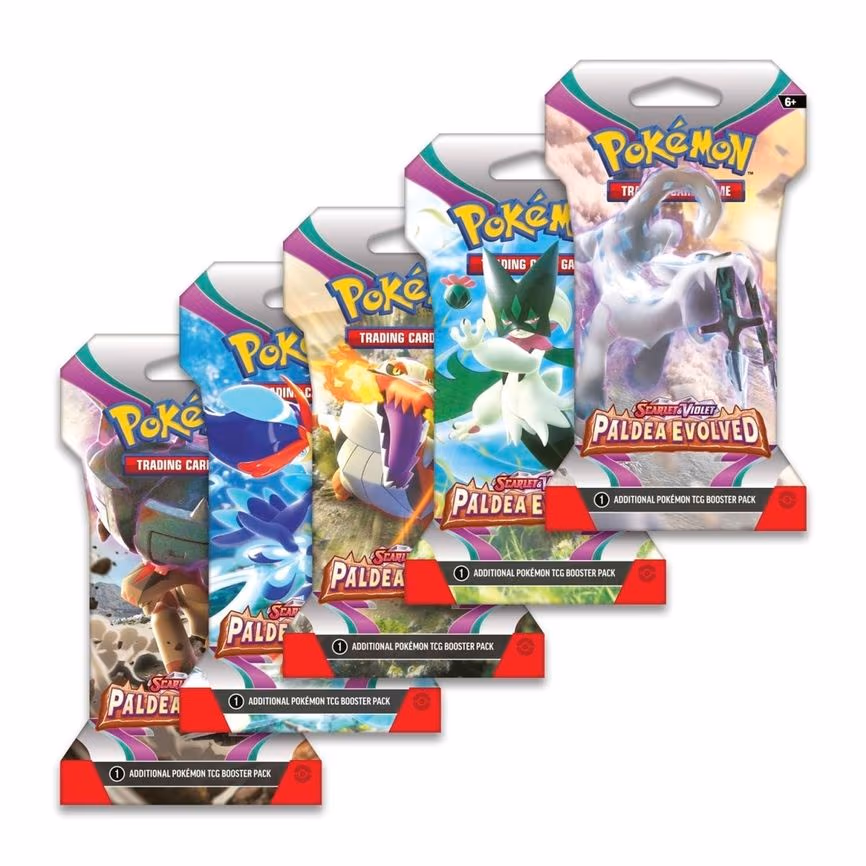Paldea Evolved Sleeved Booster Pack Art Bundle [Set of 5]