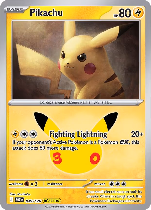 Pikachu - None (049/128)