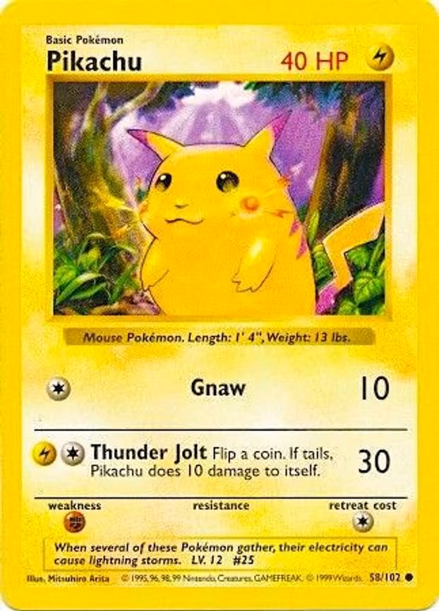 Pikachu (Red Cheeks) - Common (058/102)