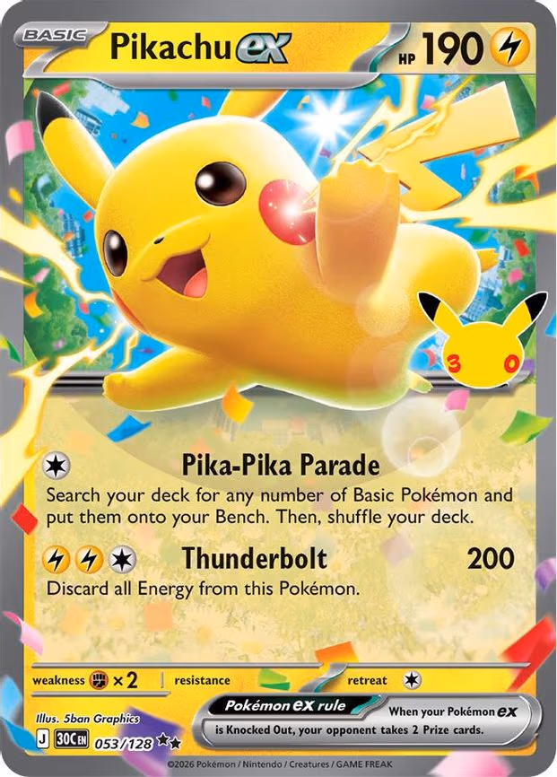 Pikachu ex - Double Rare (053/128)