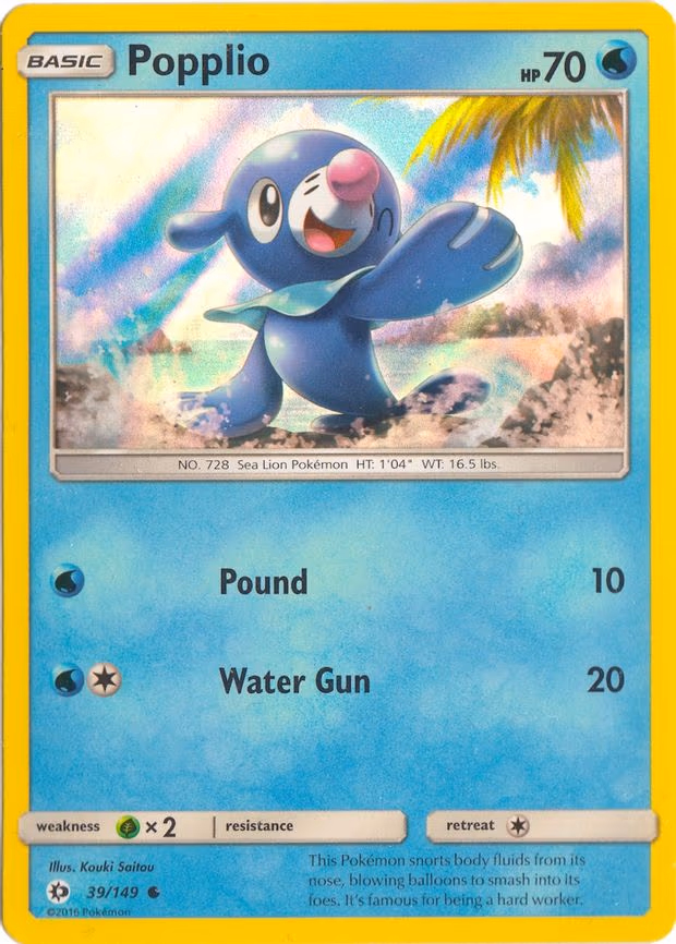 Popplio - 39/149 (Water Web Holo) - Promo (039/149)
