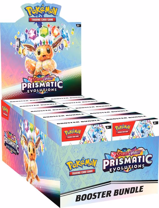 Prismatic Evolutions Booster Bundle Display