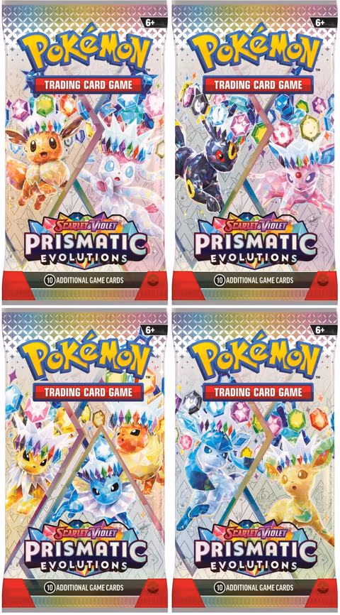 Prismatic Evolutions Booster Pack Art Bundle [Set of 4]