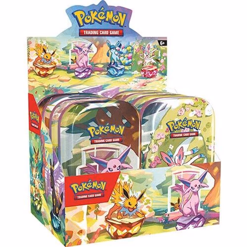 Prismatic Evolutions Mini Tin Display