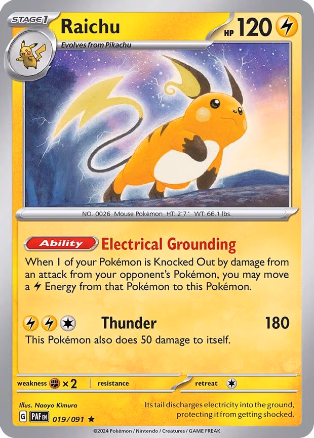 Raichu - 019/091 (Paldean Fates) - Rare (019/091)