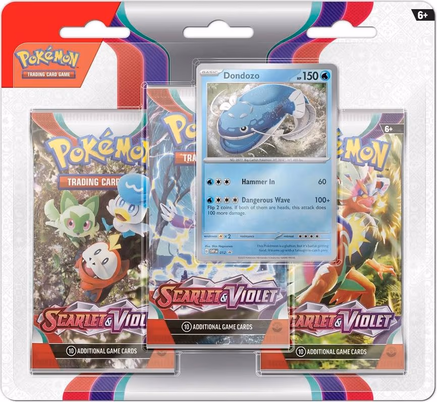 Scarlet & Violet 3 Pack Blister [Dondozo]