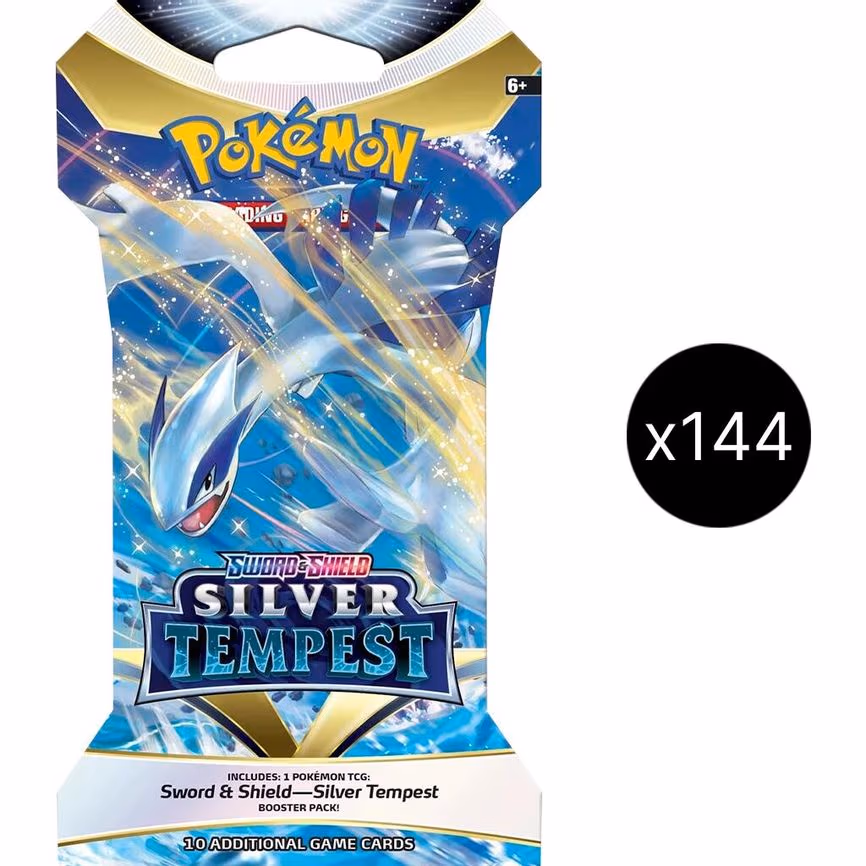Silver Tempest Sleeved Booster Pack Case