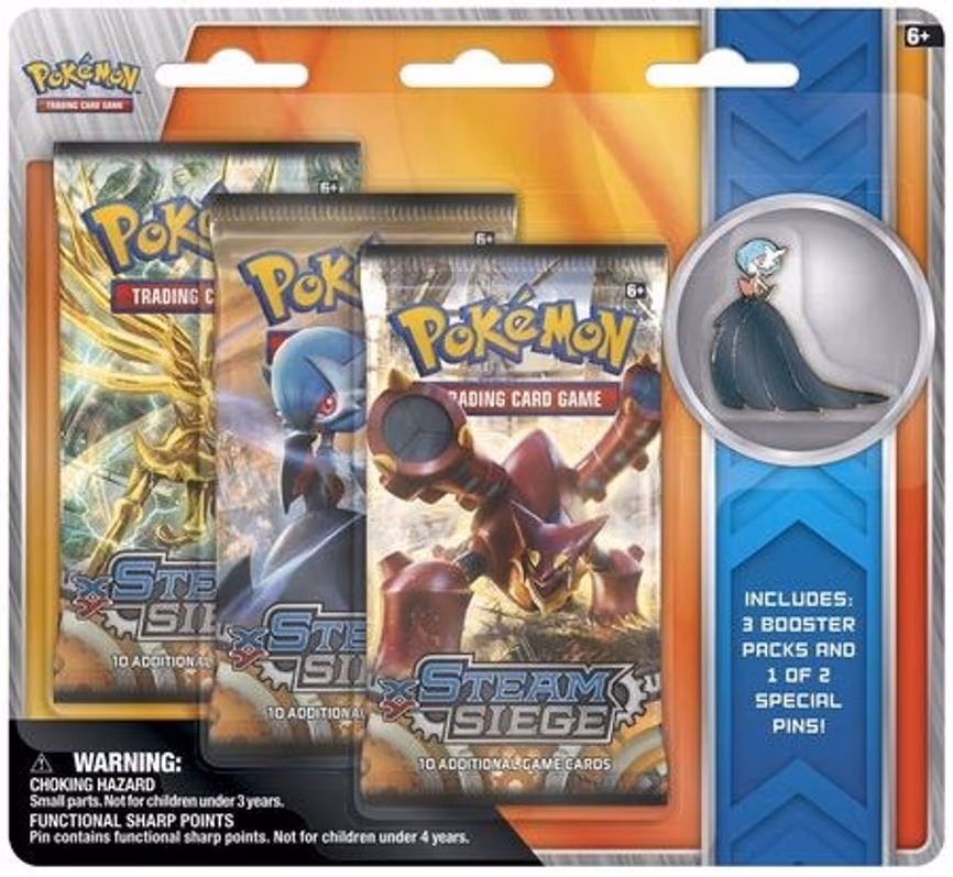 Steam Siege Collectible Pin 3 Pack Blister [Shiny Mega Gardevoir]