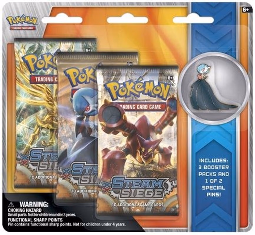 Steam Siege Collectible Pin 3 Pack Blister [Shiny Mega Gardevoir]