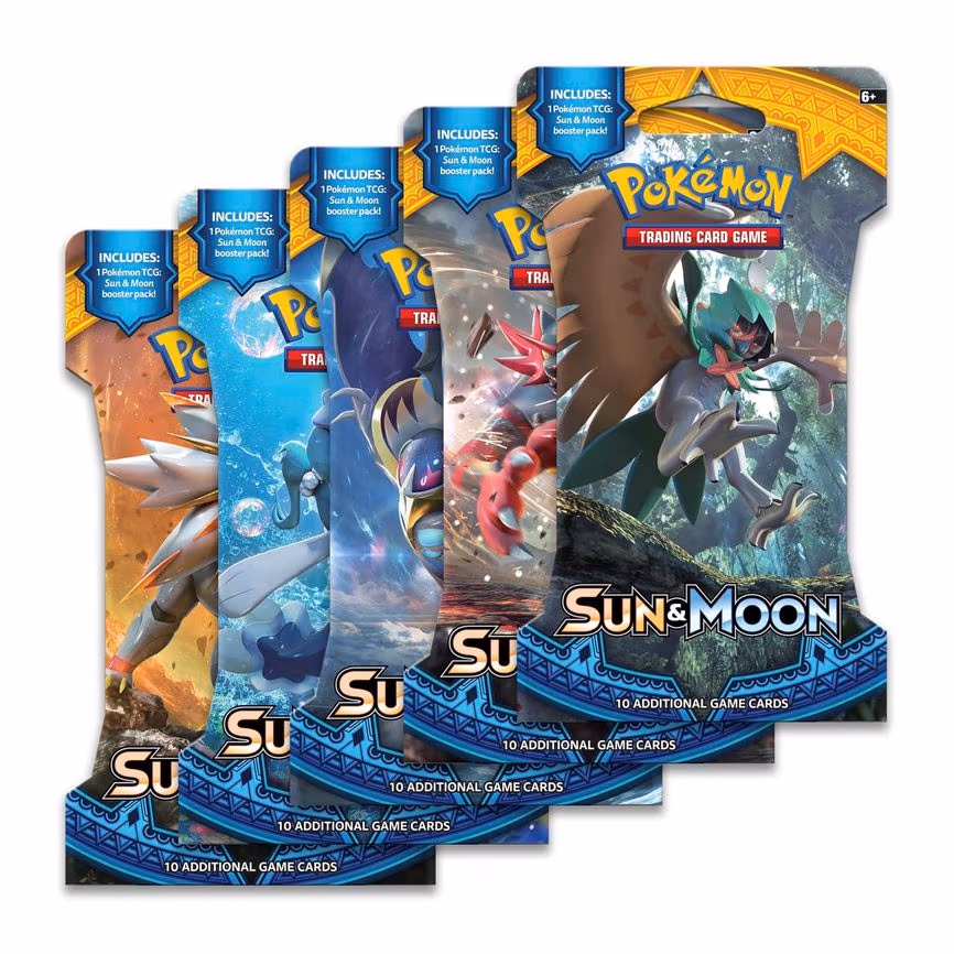 Sun & Moon Sleeved Booster Pack Art Bundle [Set of 5]