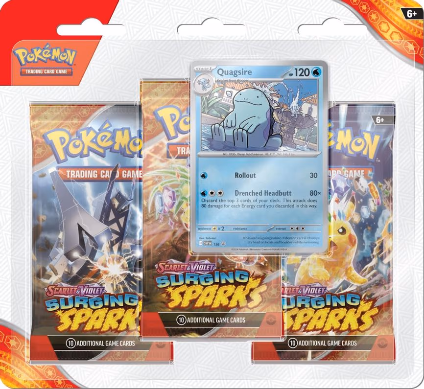 Surging Sparks 3 Pack Blisters [Quagsire]