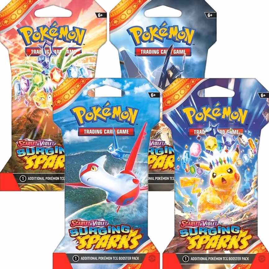 Surging Sparks Sleeved Booster Pack Bundle [Set of 4]