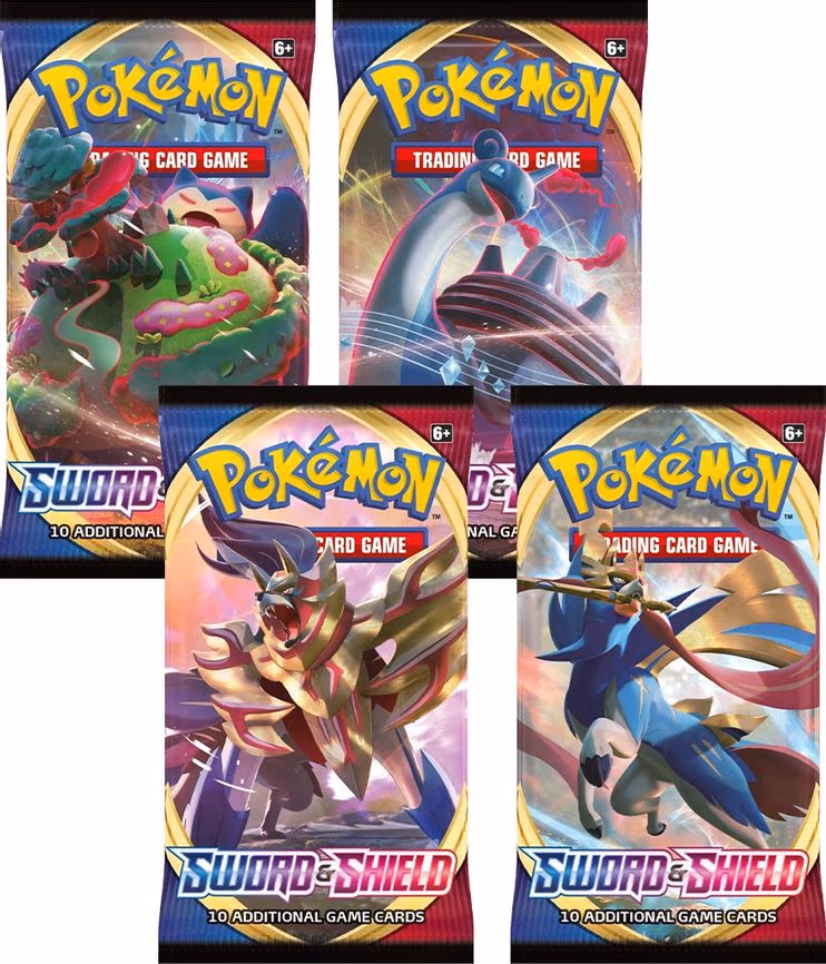 Sword and Shield Base Set Booster Pack Art Bundle [Set of 4]