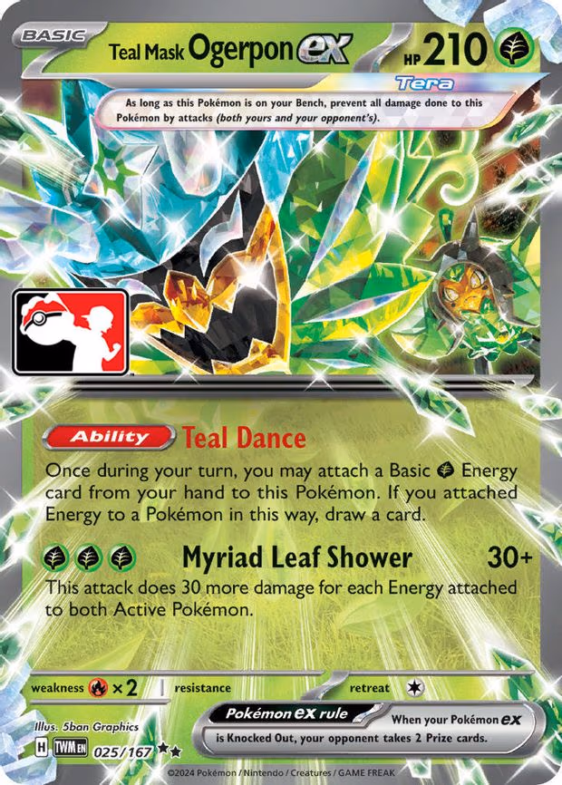 Teal Mask Ogerpon ex - Double Rare (025/167)
