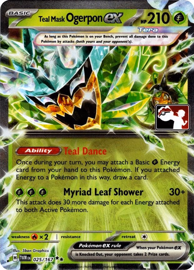 Teal Mask Ogerpon ex - Double Rare (025/167)
