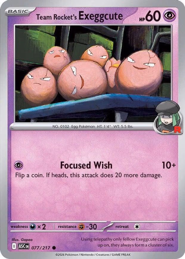 Team Rocket's Exeggcute - Common (077/217)