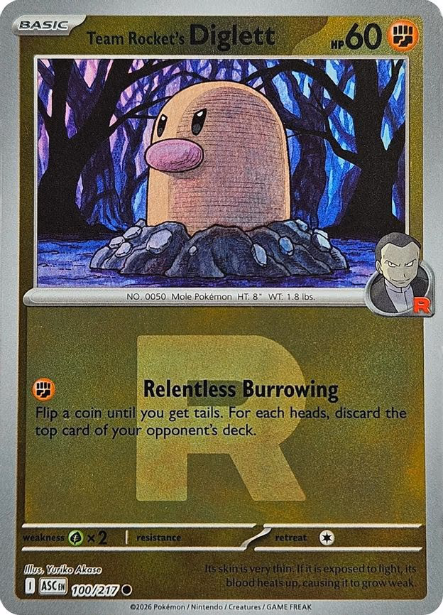 Team Rocket's Diglett (Team Rocket) - Common (100/217)