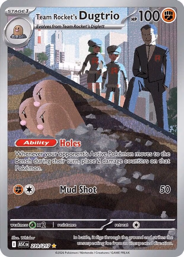 Team Rocket's Dugtrio - Illustration Rare (239/217)