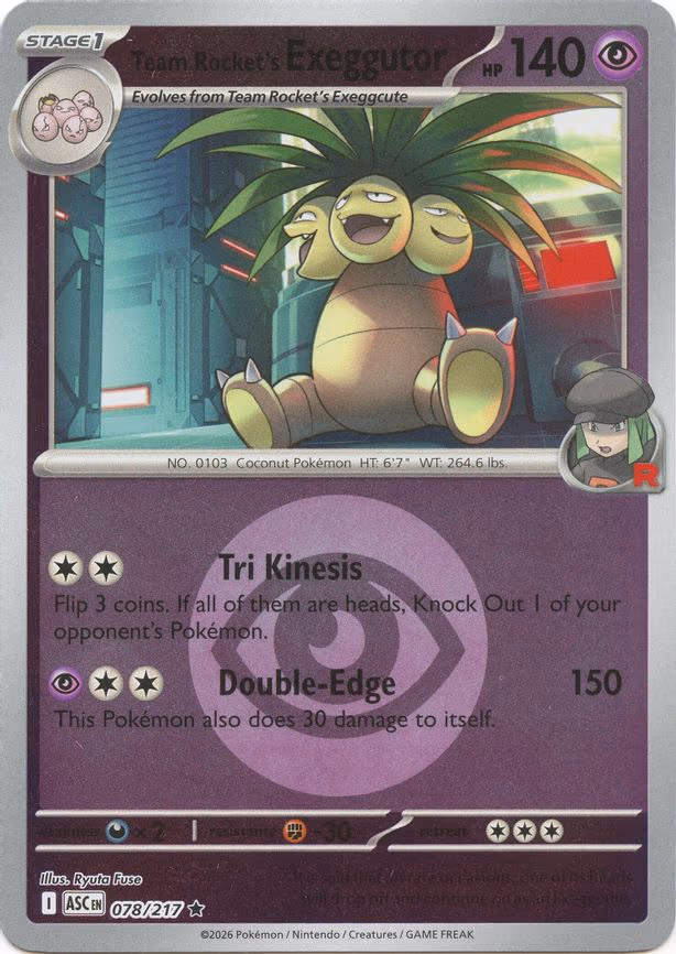 Team Rocket's Exeggutor (Energy Symbol Pattern) - Rare (078/217)