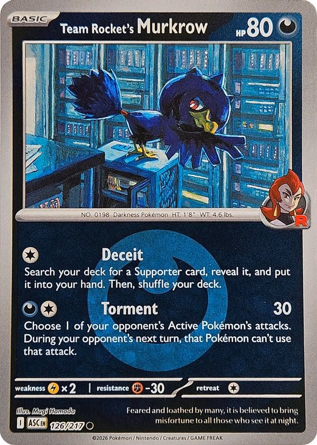 Team Rocket's Murkrow (Energy Symbol Pattern) - Common (126/217)
