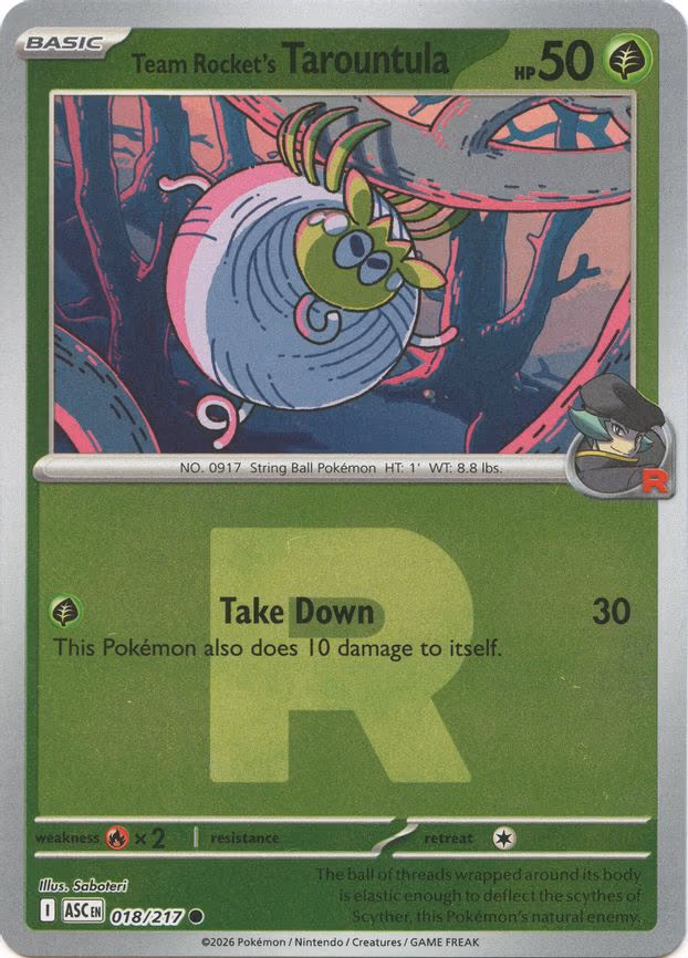 Team Rocket's Tarountula (Team Rocket) - Common (018/217)