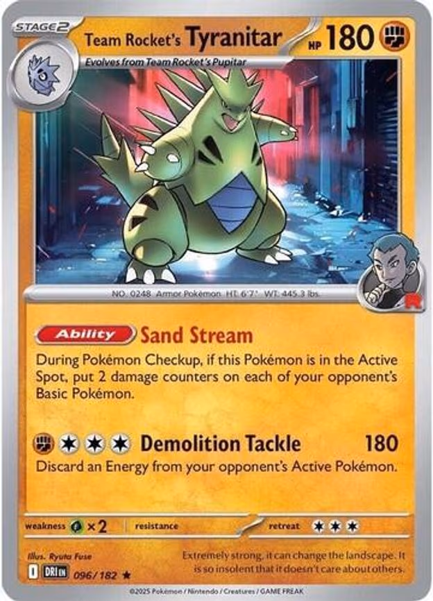 Team Rocket's Tyranitar (Non-holo) - Rare (096/182)
