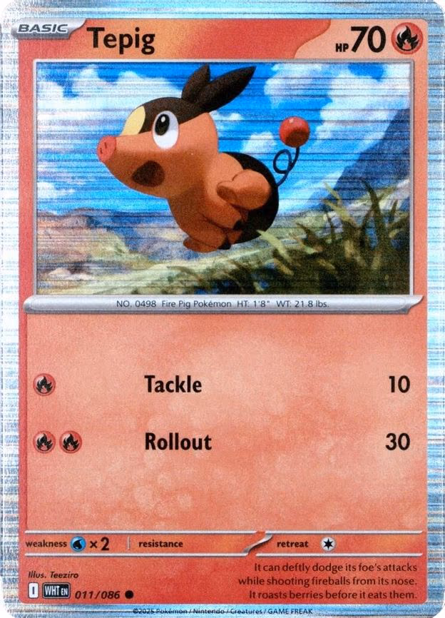 Tepig - 011/086 (Unova Poster Collection) - Common (011/086)