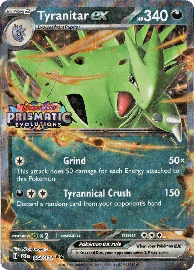 Tyranitar ex (Prismatic Evolutions Stamp) - Double Rare (064/131)