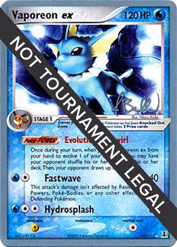 Vaporeon ex - 2006 (Jimmy Ballard) - Ultra Rare (110/113)