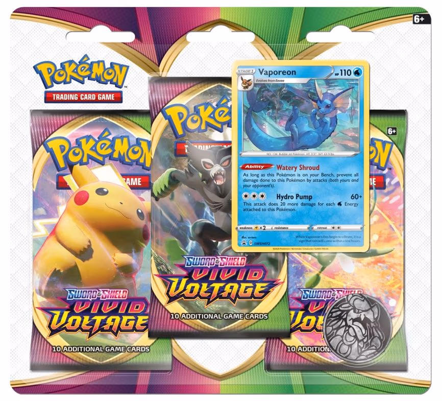 Vivid Voltage 3 Pack Blister [Vaporeon]
