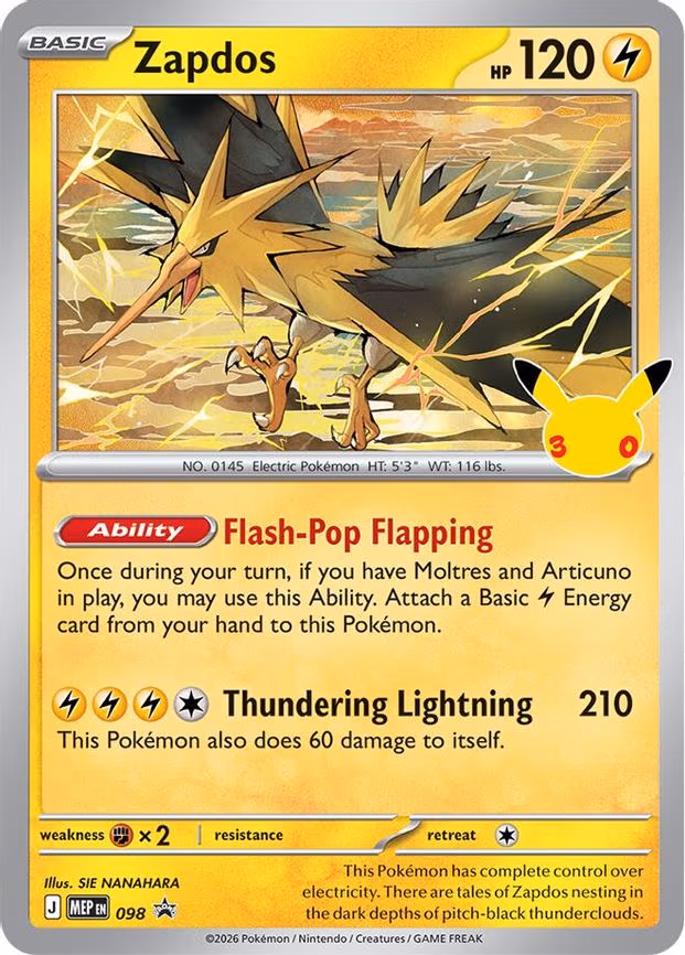 Zapdos - 098 (30th Celebration) - Promo (098)