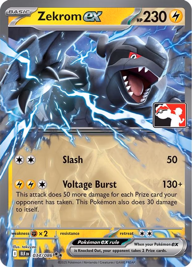 Zekrom ex - 034/086 (Right Stamp) - Double Rare (034/086)