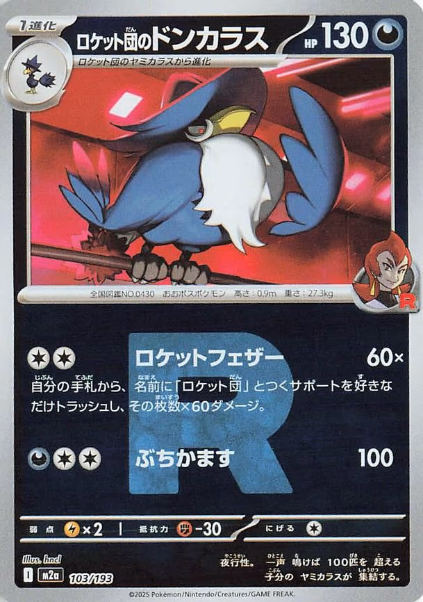 Team Rocket's Honchkrow (Team Rocket Pattern) (103/193)
