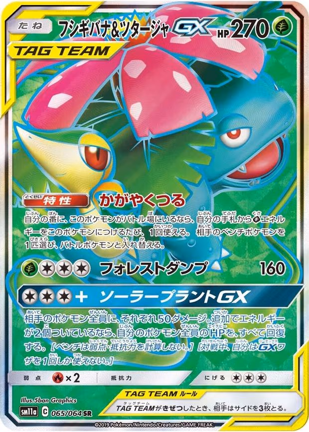 Venusaur & Snivy GX - Super Rare (065/064)