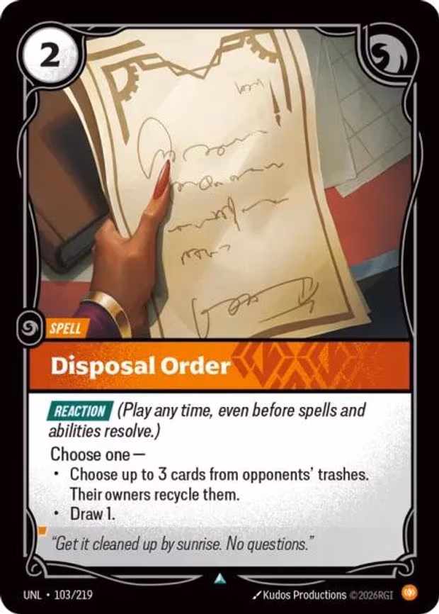 Disposal Order - Uncommon (103/219)