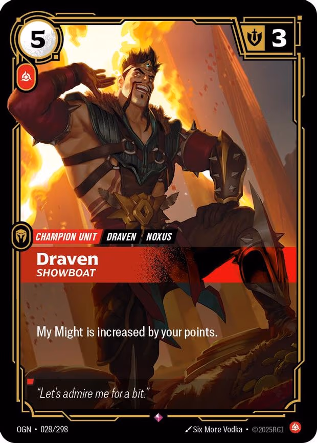 Draven - Showboat - Rare (028/298)