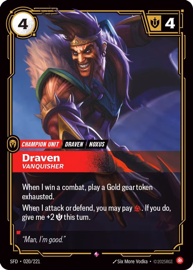 Draven - Vanquisher - Rare (020/221)