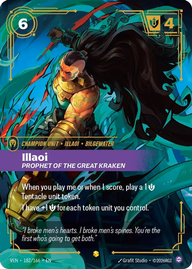 Illaoi - Prophet of the Great Kraken (Overnumbered) - Rare (182/166)