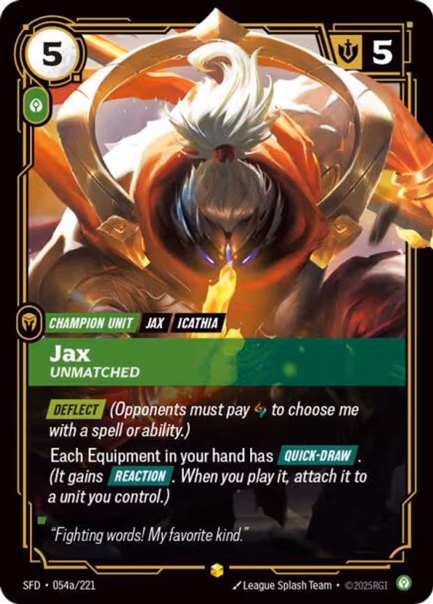 Jax - Unmatched - Showcase (054a/221)