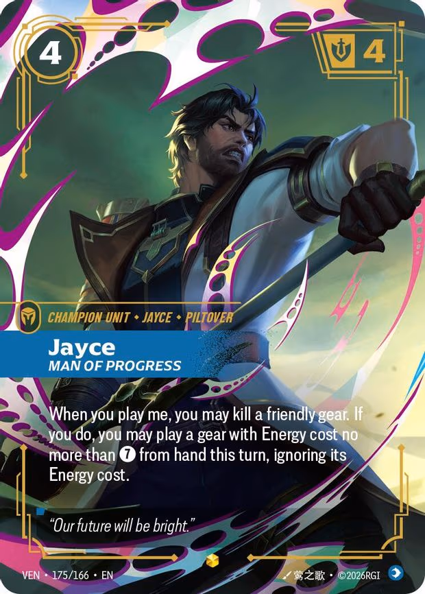 Jayce - Man of Progress (Overnumbered) - Rare (175/166)