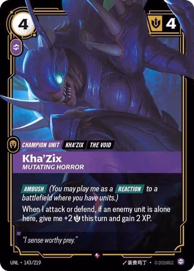 Kha'Zix - Mutating Horror - Rare (143/219)