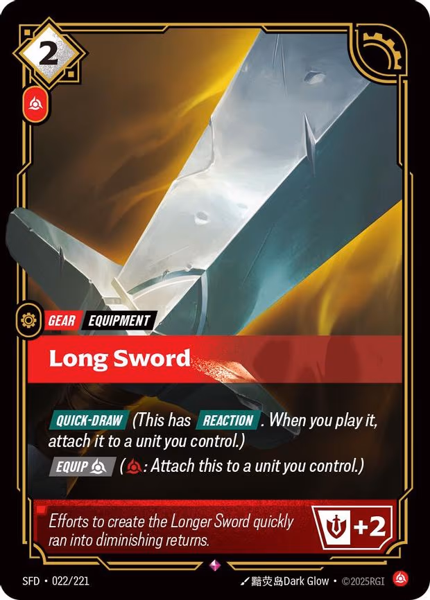 Long Sword - Rare (022/221)