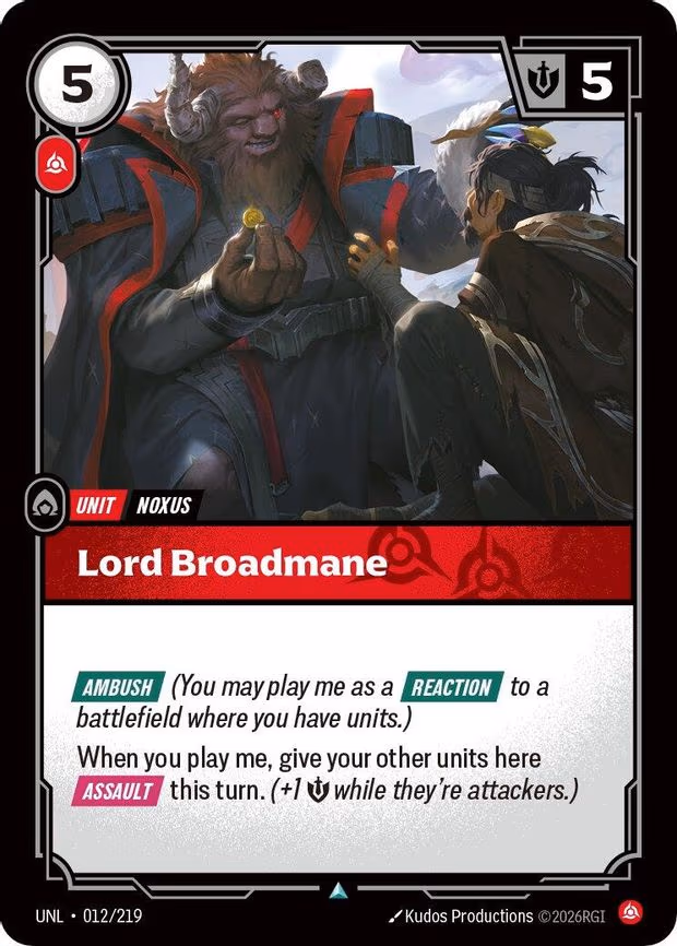 Lord Broadmane - Uncommon (012/219)