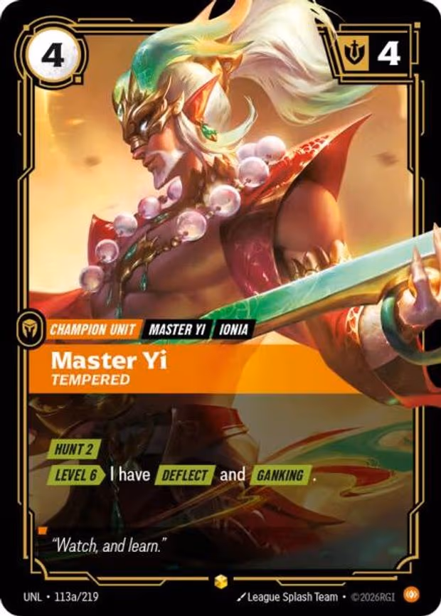 Master Yi - Tempered - Showcase (113a/219)