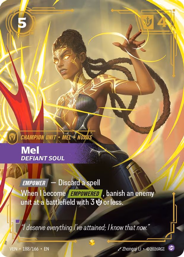 Mel - Defiant Soul (Overnumbered) - Rare (188/166)